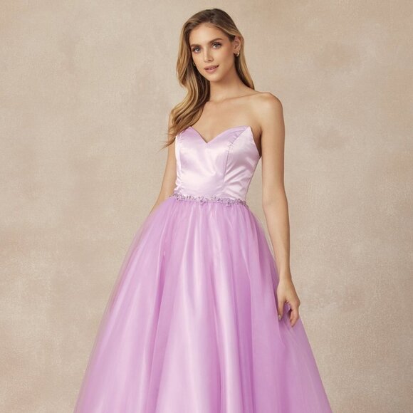 Juliet Dresses & Skirts - N/A NEW LONG OFF SHOULDER SLEEVELESS STRAPLESS A-LINE DRESS WITH LACE UP 265
